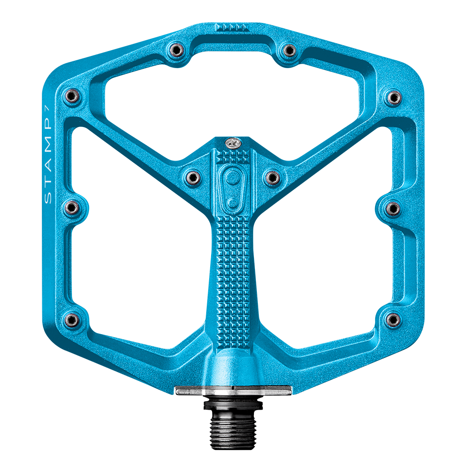 downhill pedale blau Stamp 7 Large Alloy Flat Pedals