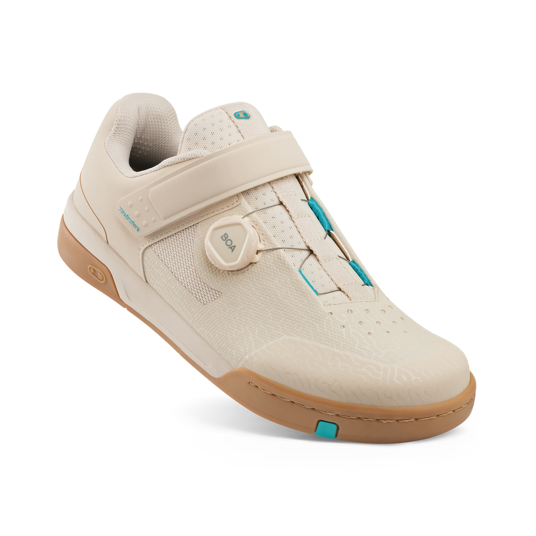 Stamp BOA® Flat Shoes - Sand/Teal | Crankbrothers EU