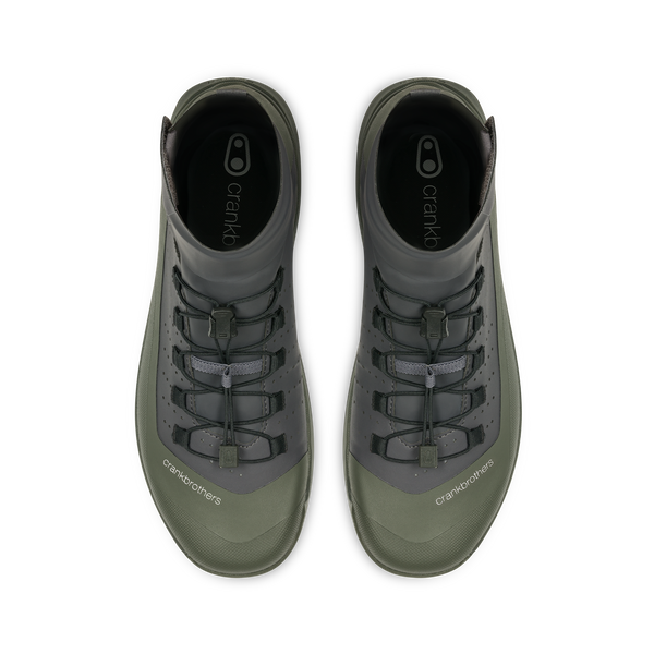 Stamp Trail Speed Lace Seal Flat Shoes - Dark Grey/Forest