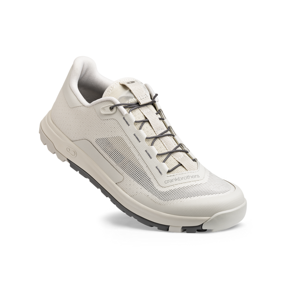 Stamp Trail Speed Lace Vent Flat Shoes - Bone/Grey