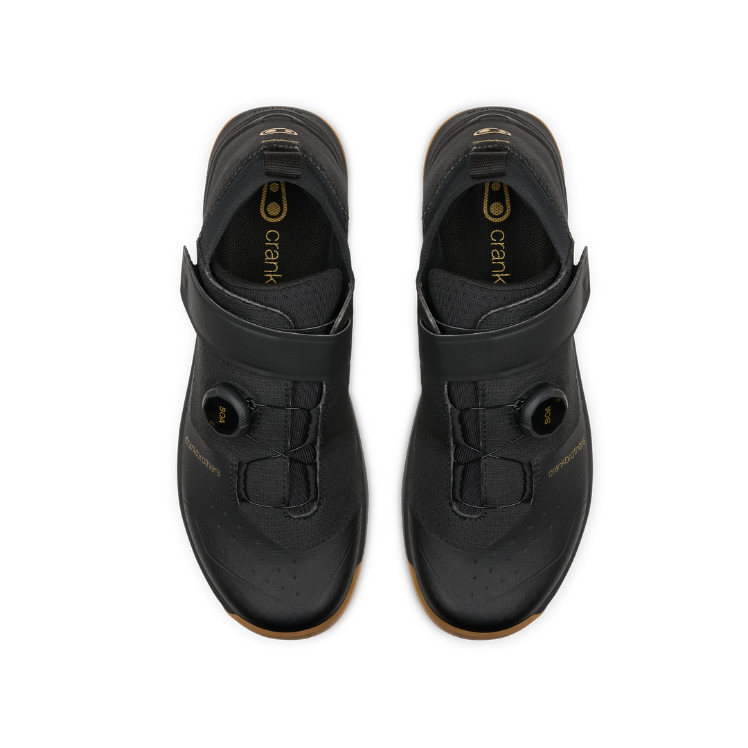 Stamp Trail BOA® Flat Shoes - Black/Gold | Crankbrothers EU